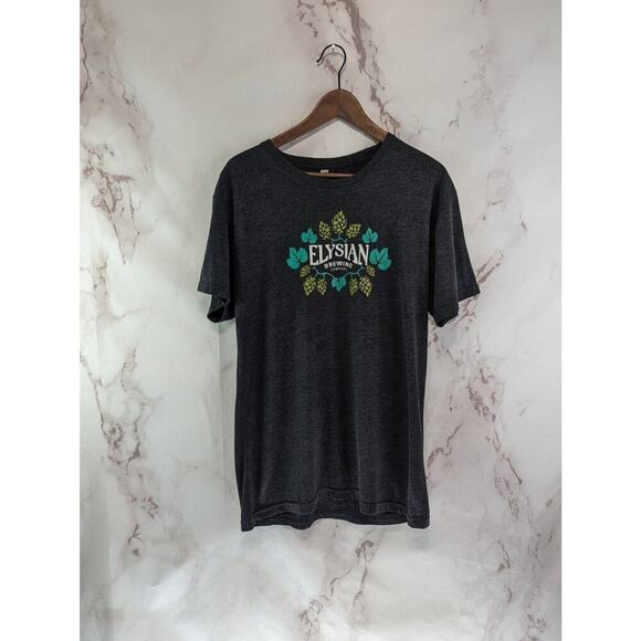 Elysian Brewing Shirt Mens Large Gray Seattle Beer Brewery Brew Tee Company - Picture 1 of 9